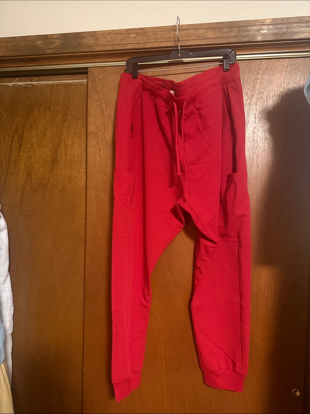 Men's Red Mandala Scrub  Pants - Casual Drawstring